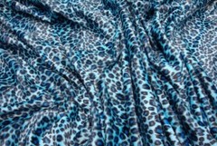Baby blue cheetah Leopard Velboa upholstery Fabric per yard 60” wide
