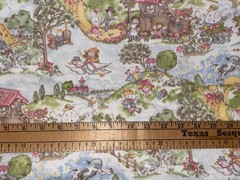1/2 Yd Vintage “Nursery Thyme” Rhyme FLANNEL by Dona Mollo General Fabrics