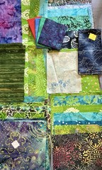 63 Pieces Of Tie dye Fabric 100% Cotton Sizes In Picture