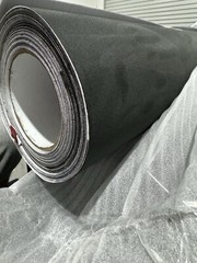 Charcoal Black Self Adhesive Faux Suede Sticker Felt Stretch for Car Interior