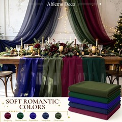 Soft Sheer Chiffon Fabric By The Yard 60″x5 Yards Wedding Arch Burgundy