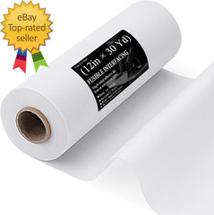 Light Weight 12″X 30 Yards Fusible Interfacing for Sewing,Iron-On Non-Woven