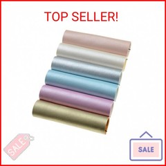 6 Pieces 8×12 Inch(21x30cm) Metallic Litchi Texture Faux Leather Fabric Sheets C