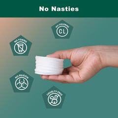 [230Gsm] Cotton Rounds 200 Count – 100% Pure Cotton Pads for Face, Makeup Remove
