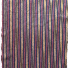 Vintage Japanese Cotton Stripe Fabric Handwoven Midweight 35×149 cm Ready