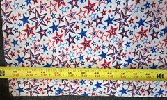 3 One Yard Pieces Of Red White And Blue Patriotic Fabric 100% Cotton