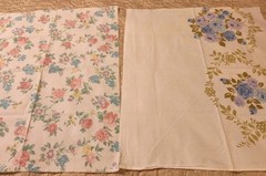 Vtg Lot of 25 Fat Quarters Upcycled Floral Bed Sheets Sewing Crafting 22 Designs