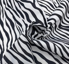 ZEBRA SKIN BLACK WHITE 600D CORDURA TYPE PACK CLOTH DWR FABRIC BY YARD 59″ W