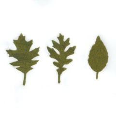 18 Assorted Tattered Fall Leaf Wool Blend Felt Die Cuts