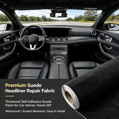 BRAND NEW – Self-Adhesive Automotive Headliner Fabric 35″ x 59″, Black
