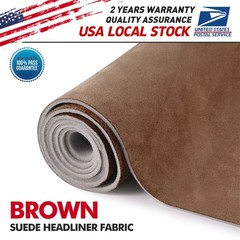 Brown Headliner Fabric with Foam Backing for Car Ceiling Restoration 60″x60″