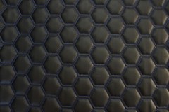 Hexagon Quilted Vinyl Grain Faux Leather Car Upholstery Fabric | 2″-5cm Stitched