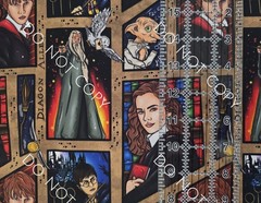 100% Cotton Woven Fabric Harry Potter Collage By The 1/4 Yard 9×56