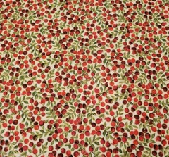 Holiday Dazzle BTY Studio 8 VIP Christmas Red Green Metallic Gold Berries Ecru