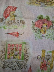 VTG J Manes Lot Of 3 HOLLY HOBBIE HTF Fabric Pieces Various Sizes Read