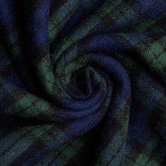 Blue and Green Tartan Plaid Cotton Flannel Fabric – 60″ Wide – Sold by the Yard