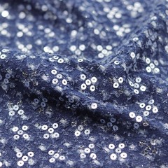 10OZ Destroy Washed Denim Fabric with Bead Embroidery Garment Hat Wallet BTHY