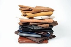 NAT Leathers Brown Distressed 2 Tone Oily Faux Leather PU Peta Approved Vegan