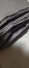 Gray Polyester Lightwieght Suiting Fabric. 13 yards x 54″ 7 pounds