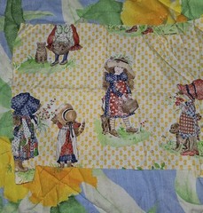 VTG J Manes Lot Of 3 HOLLY HOBBIE HTF Fabric Pieces Various Sizes Read