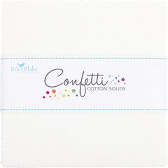 Confetti Cotton Solids Cotton 5″ Stacker 42 5-Inch Squares Charm Pack Riley Blak