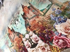 1.35 meter 100% Mulberry Silk 14 Momme Crepe Silk Fabric Castle Garden 53″ JN059