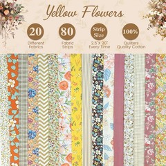 80 PCS Brown Strip Jelly Roll Fabric Strips Floral 2.5×20 Inch For Quilting