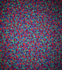 Vintage Floral Cotton Fabric Maroon Green Deep Teal Blue 2 Yds & 6″ x 44″