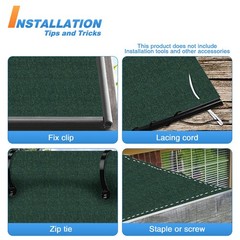 Shade Cloth Fabric Roll Green Privacy Fence Screen UV Block Garden Shelter Cover