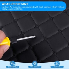 Soft Quilted Faux Leather Fabric Foam Backed Auto Upholstery Headliner Material