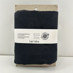 Loops &Threads Black 100% Cotton Fabric 2 Yards New Crafting Sewing Quilts