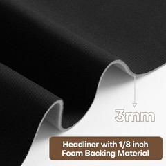 60″W Auto Headliner Fabric 1/8″ Foam Backed Car Roof Lining Replacement Material