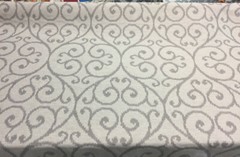 Scroll Linen Cotton Polyester Drapery Upholstery fabric by the yard