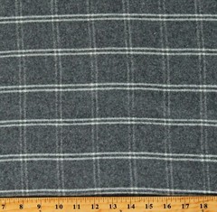 Flannel Plaid Gray Off White West Creek Newport Yarn Dyed Fabric Print D275.38