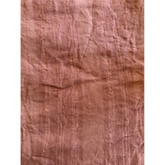 Pink Textured Woven Linen Fabric Remnant with Rainbow Selvage Edge 4 yd x 60″ W