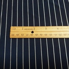 Navy Blue White Striped Fabric Up to 45” Wide BTY Apparel Crafts