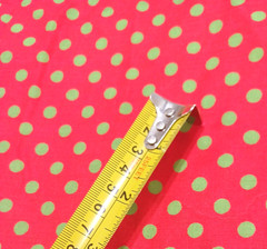 Jo-Ann Red Green Dot Cotton Sewing Craft Fabric 1 Pc 48″ x 40″ Retired Holiday