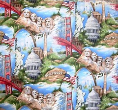 PREMIUM PRINT FABRIC – ALL OVER U.S. MONUMENTS – 1 1/2 YARDS