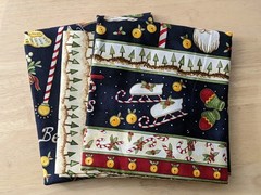 “Dear Santa” Christmas Fabric Bundle Clothworks by Diane Knott 3 Pieces