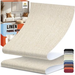 Linen Fabric Repair Tape 4.7×63 Inch, Self Adhesive Couch Patch Repair Fabric…