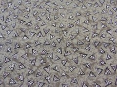 Abstract Triangle Cotton Fabric All Over Grey/Purple Print 2yds x 44″