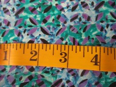 6 YDS GREENS & PURPLES & BLUES GEOMETRIC PRINT 100% COTTON OOP