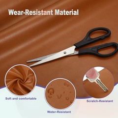PU Faux Leather Fabric 0.4 Yards Synthetic Leather Material Brown