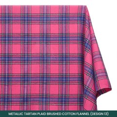 Flannel Brushed Cotton Tartan Plaid Geometric Style 13 Fabric By The Yard