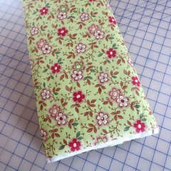 By The Yard, Medium Flowers On Lime Green~ $3.99 Ships Any Amount Of Fabric.