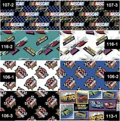 NASCAR National Association for Stock Car Auto Racing Cotton Fabric – 8 Patterns