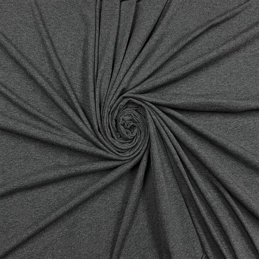 Charcoal Gray Cotton Spandex Jersey Fabric – 60″ Wide – Sold by Yard & Bolt