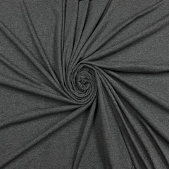 Charcoal Gray Cotton Spandex Jersey Fabric – 60″ Wide – Sold by Yard & Bolt