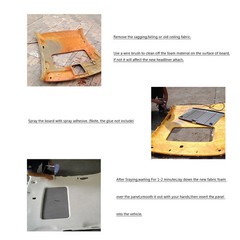 Brown Car Ceiling Fabric Repair Kit Headliner Material with Foam Backing 25sqft