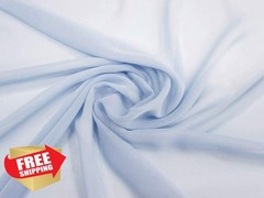 MDS 50 Yard Baby Blue Chiffon Fabric